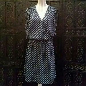 Banana Republic Factory Navy Patterned Dre…